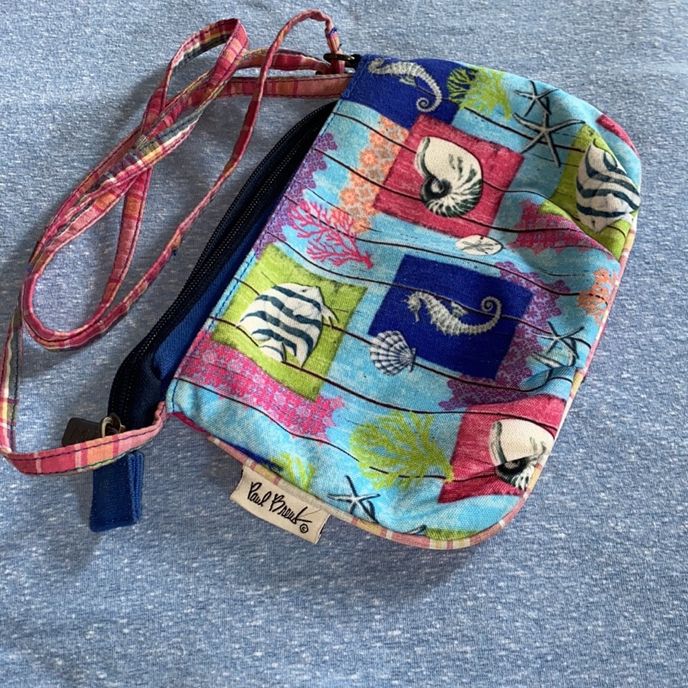 Cute beach crossbody purse 2 sided design